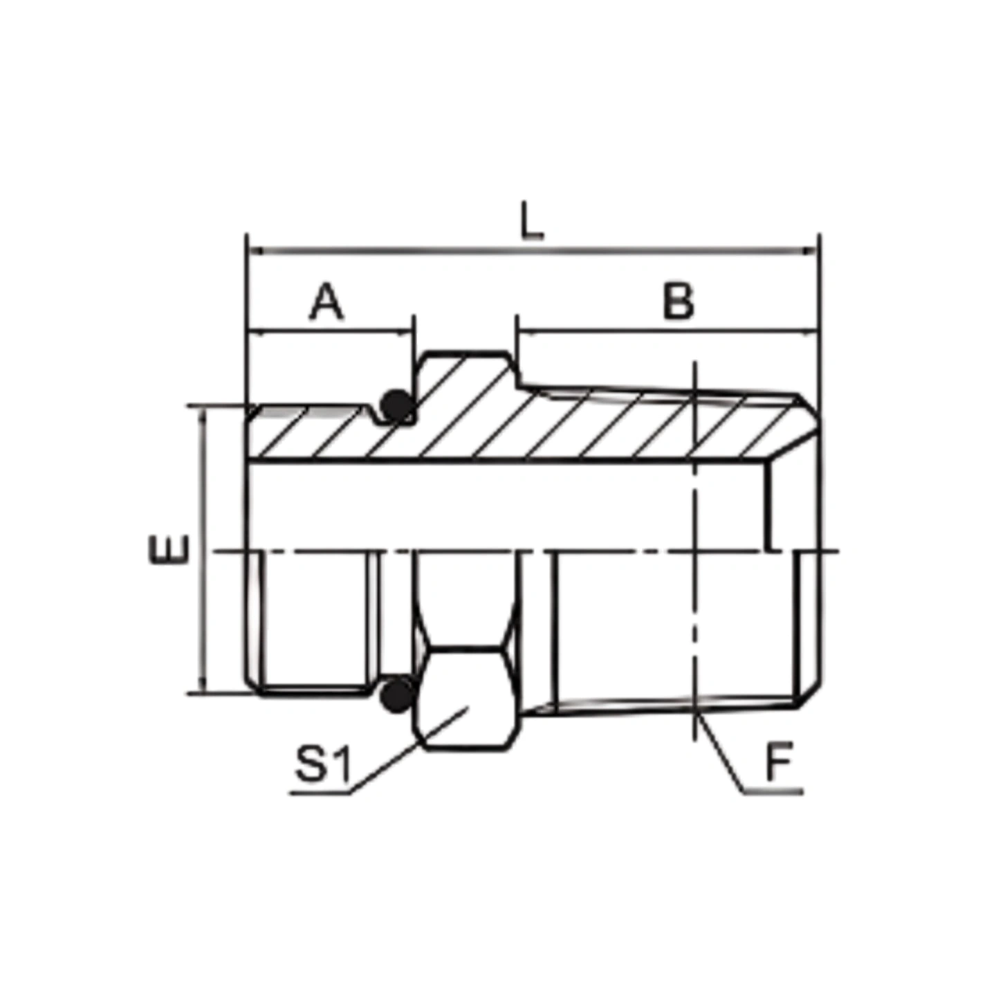 1OT-SP SAE O-RING BOSS/BSPT MALE